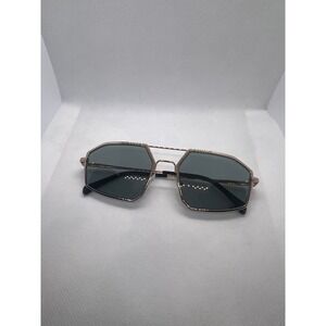 Unique Design Milano Wild Bill C.M4 Gold Geometric Aviator Sunglasses Italy 56mm